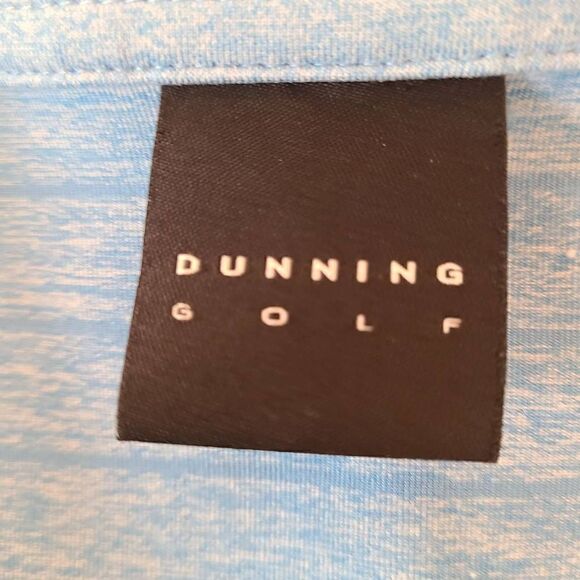 Dunning Golf Mens Light Blue Coolmax Polo Shirt Size Large - Picture 6 of 13
